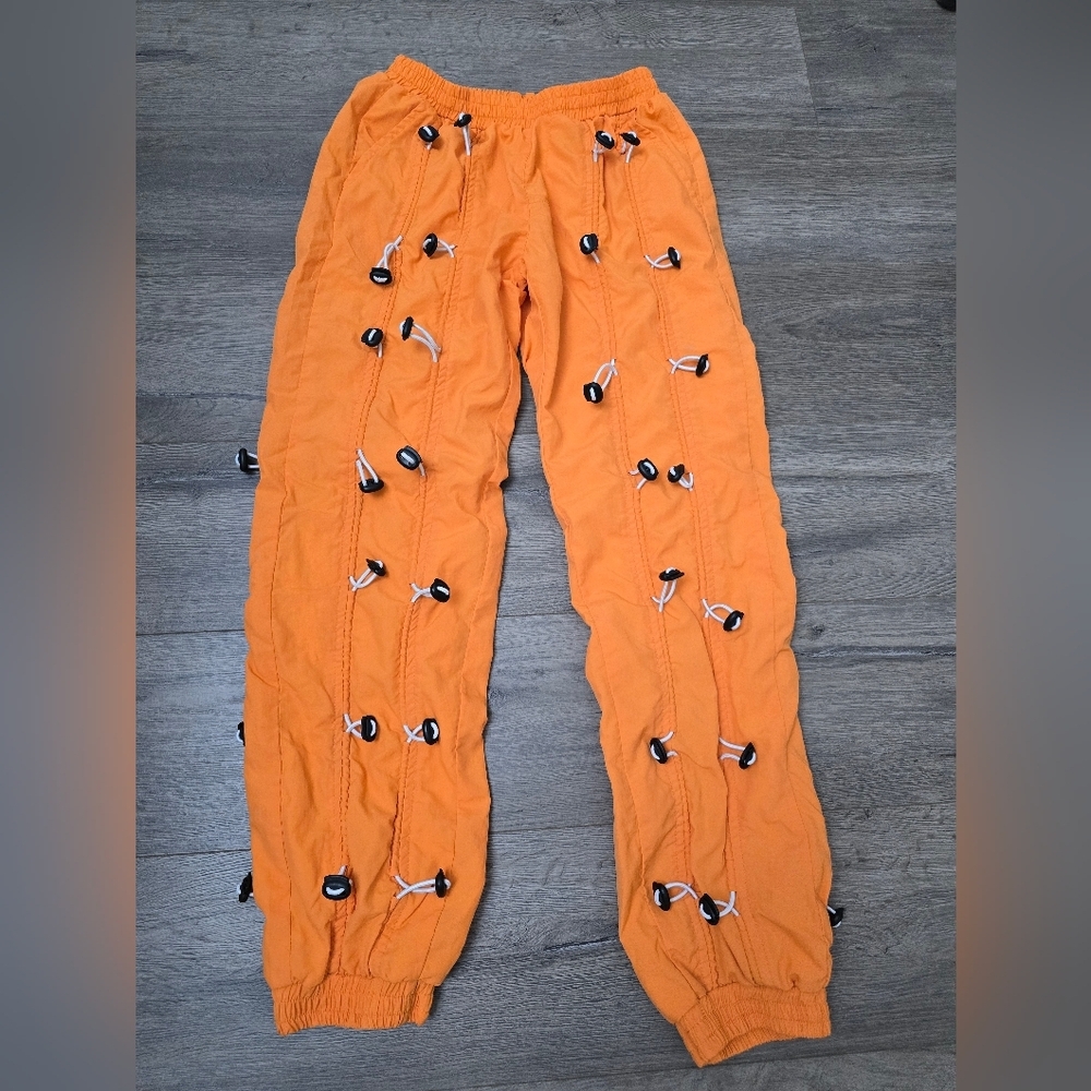 Jax Orange Black Kids Bungee Cord Pants Fun Funky Moto Skater Streetwear